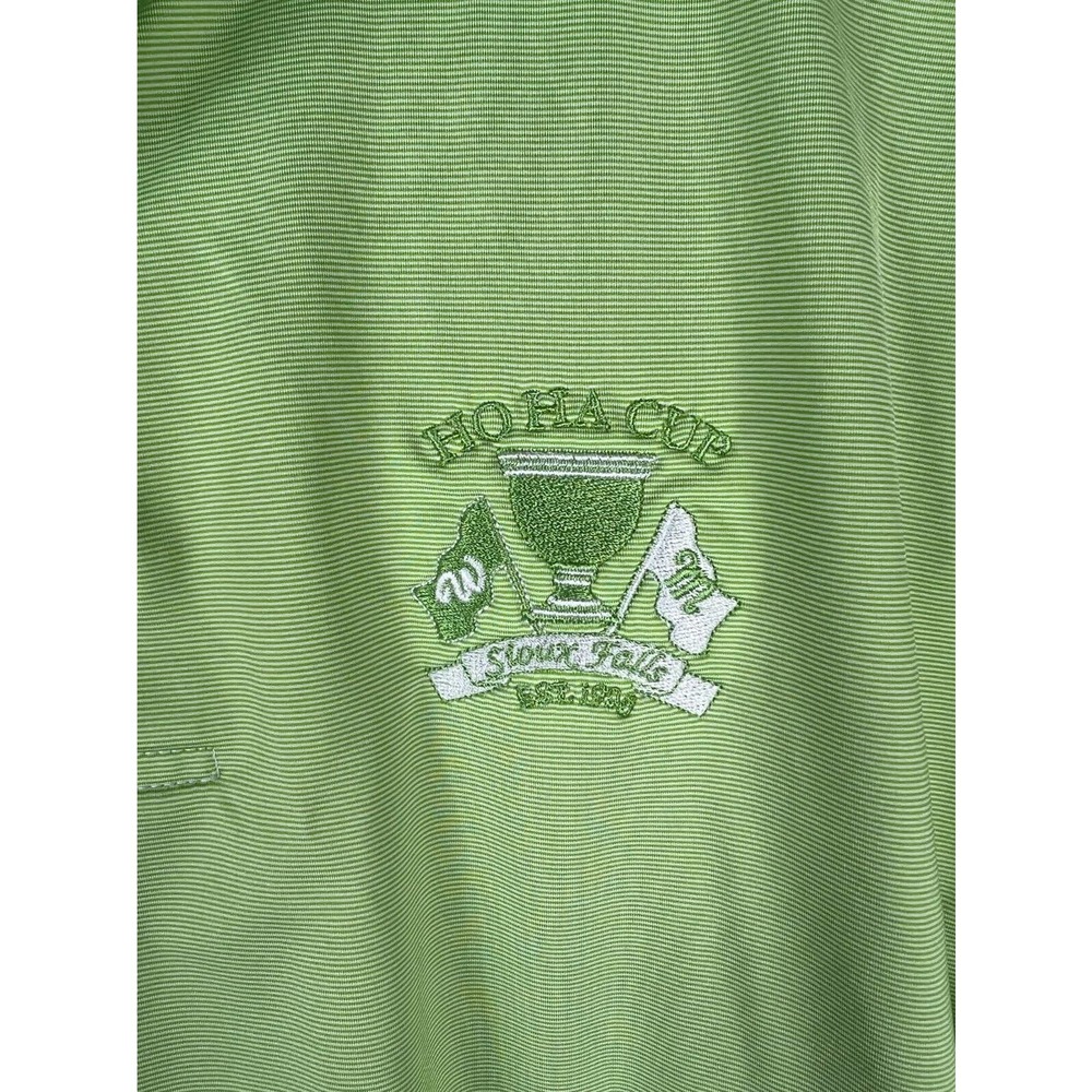 FootJoy Men's Medium Green HOHA CUP SIOUX FALLS Logo Short Sleeve Polo Shirt - Picture 5 of 9